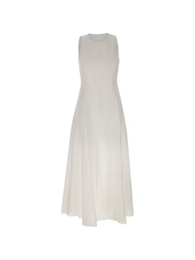 Eleventy Sleeveless Flared Dress In White