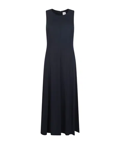 Eleventy Sleeveless Flared Midi Dress In Blue