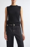 Eleventy Sleeveless Wool Blend Knit Shell In Black