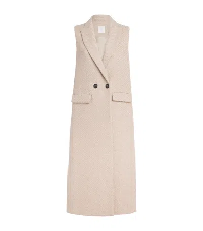 Eleventy Sleeveless Woven Coat In Pink
