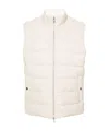 Eleventy Quilted Down Gilet In White