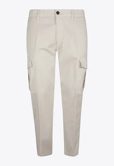 Eleventy Slim-fit Cargo Pants In Nude