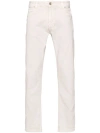 Eleventy Slim Fit Light Sand Jeans With Five-pocket Design