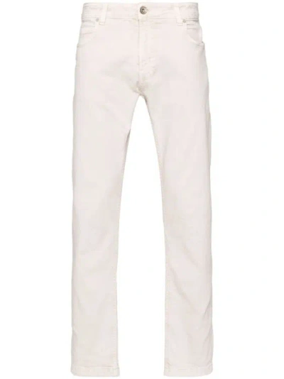 Eleventy Slim Fit Light Sand Jeans With Five-pocket Design