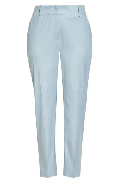 Eleventy Slim Fit Stretch Wool Blend Pants In Baby Blue