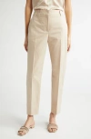 Eleventy Slim Fit Tapered Leg Cotton Blend Pants In Sand