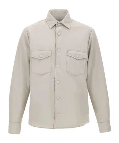 Eleventy Long-sleeved Shirt Jacket In Neutral