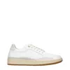 Eleventy White Leather Sneakers In White