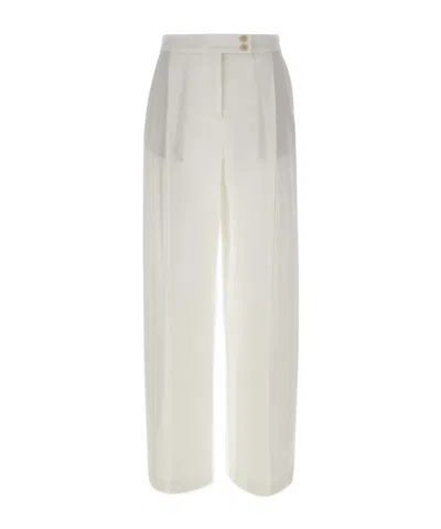 Eleventy Solid Color Casual Pants In White