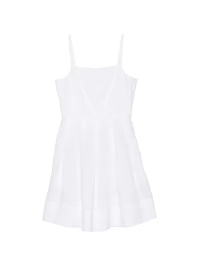 Eleventy Spaghetti-strap Mini Dress In White