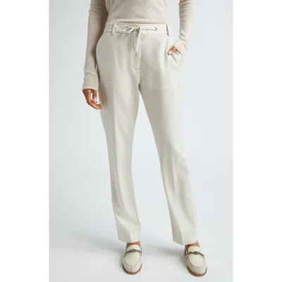 Eleventy Sparkle Wool Blend Pants In Cream