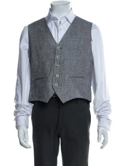 Pre-owned Eleventy Special Edition Linen Vest W/ Tags In Gray