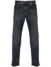Eleventy Stonewashed Slim Cut Jeans In Blue