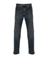 Eleventy Stonewashed Slim Cut Jeans In Black