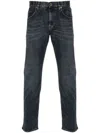 Eleventy Stonewashed Slim Cut Jeans In Blue