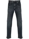 Eleventy Stonewashed Slim Cut Jeans In Blue