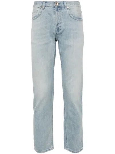 Eleventy Stonewashed Straight Jeans In Blue