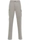 Eleventy Beige Wool And Cashmere Cargo Trousers In Gray