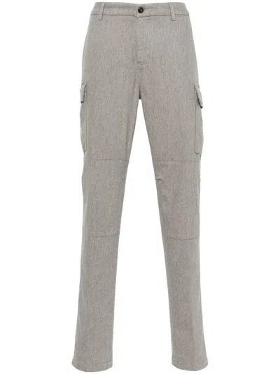 Eleventy Straight-leg Cargo Trousers In Grey