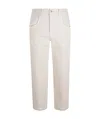 Eleventy Patch-pocket Trousers In White