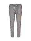 Eleventy Drawstring Waist Stretch Virgin Wool Pants In Grey