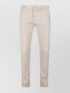 Eleventy Straight Trousers With Belt Loops And Pockets In Gold