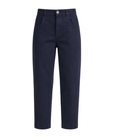 Eleventy Straight-leg Casual Trousers In Blue
