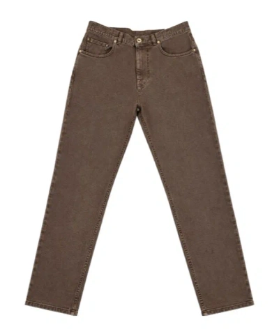 Eleventy Straight-leg Casual Trousers In Brown