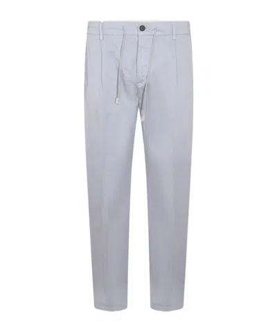 Eleventy Straight-leg Drawstring Trousers In Gray