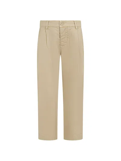 Eleventy Kids' Straight-leg Trousers In Brown