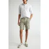 Eleventy Stretch Cotton Bermuda Shorts In Green