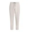 Eleventy Trousers With Back Pockets And Button Detail In Nude