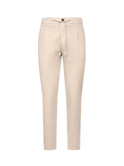 Eleventy Stretch Cotton Trousers In Pink