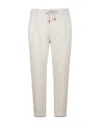 Eleventy Pantalone Jogger Bianco In White