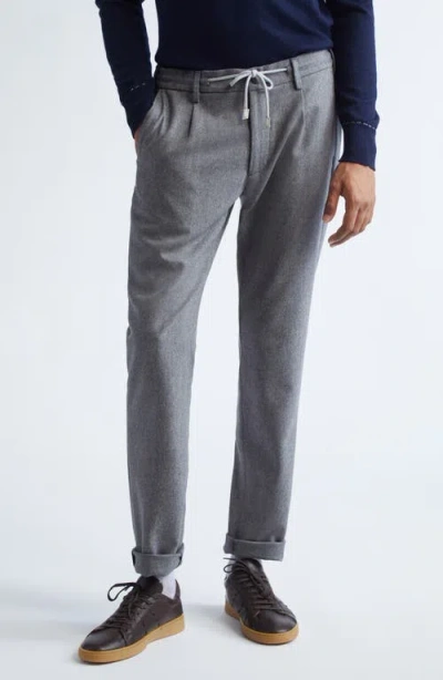Eleventy Stretch Virgin Wool & Cashmere Pants In Gray