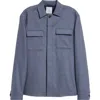 ELEVENTY ELEVENTY STRETCH WOOL & CASHMERE BUTTON-UP OVERSHIRT