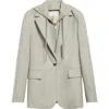 Eleventy Stretch Wool Blazer With Removable Hooded Bib In Gray