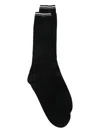 Eleventy Stripe-detail Socks In Black