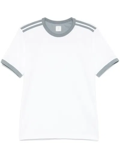 Eleventy Stripe-detail T-shirt In White