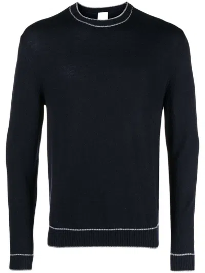 Eleventy Stripe-detail Wool Sweatshirt