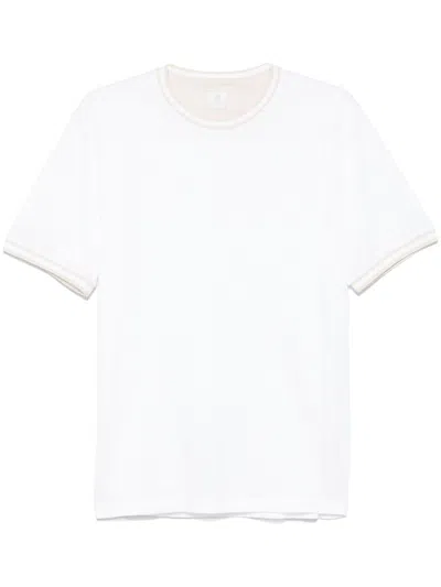 Eleventy Stripe-detailed T-shirt In White