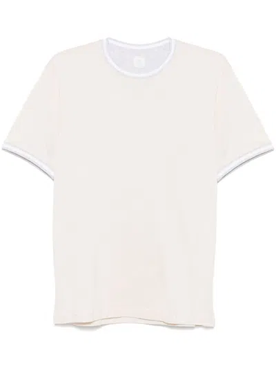 Eleventy Stripe-detailed T-shirt In White