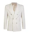 Eleventy Striped Blazer In Neutral