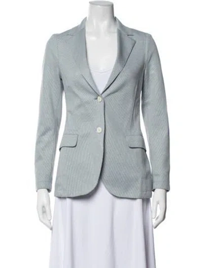 Pre-owned Eleventy Striped Blazer In Blue