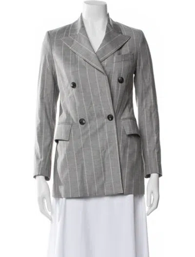 Pre-owned Eleventy Striped Blazer In Gray