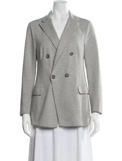 Pre-owned Eleventy Striped Blazer In Gray
