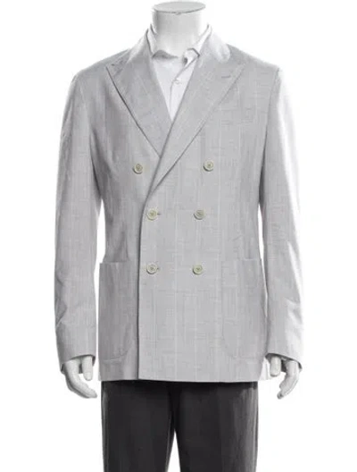 Pre-owned Eleventy Striped Blazer In Grey
