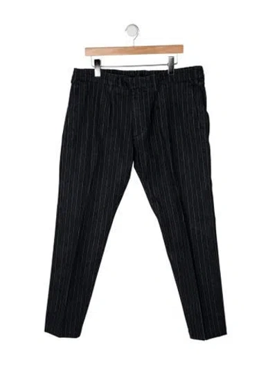 Pre-owned Eleventy Striped Dress Pants In Blue