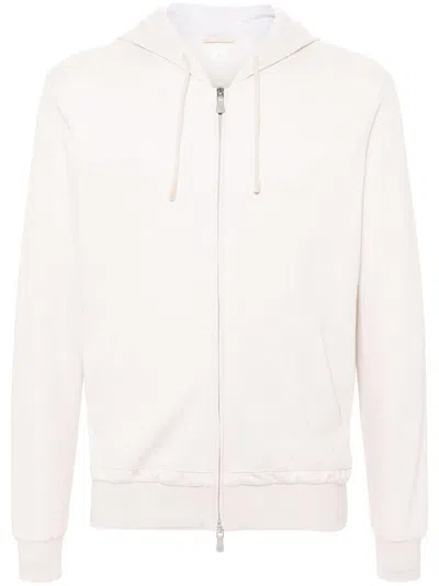 Eleventy Striped Hoodie In Neutrals