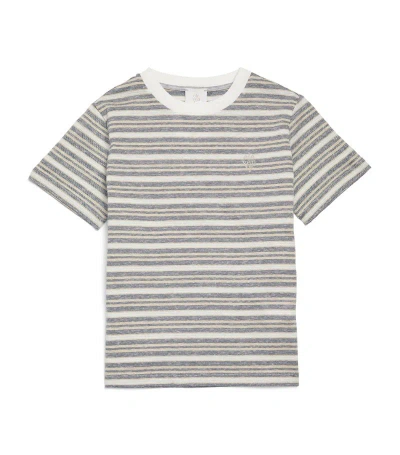 Eleventy Kids' Striped Logo T-shirt (2-16 Years) In Multi